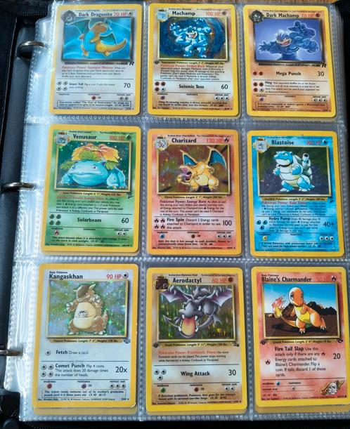 Charizard!blastoise!Vintage Pokémon Kaarten - Eerste Editie, Hobby en Vrije tijd, Verzamelkaartspellen | Pokémon, Zo goed als nieuw