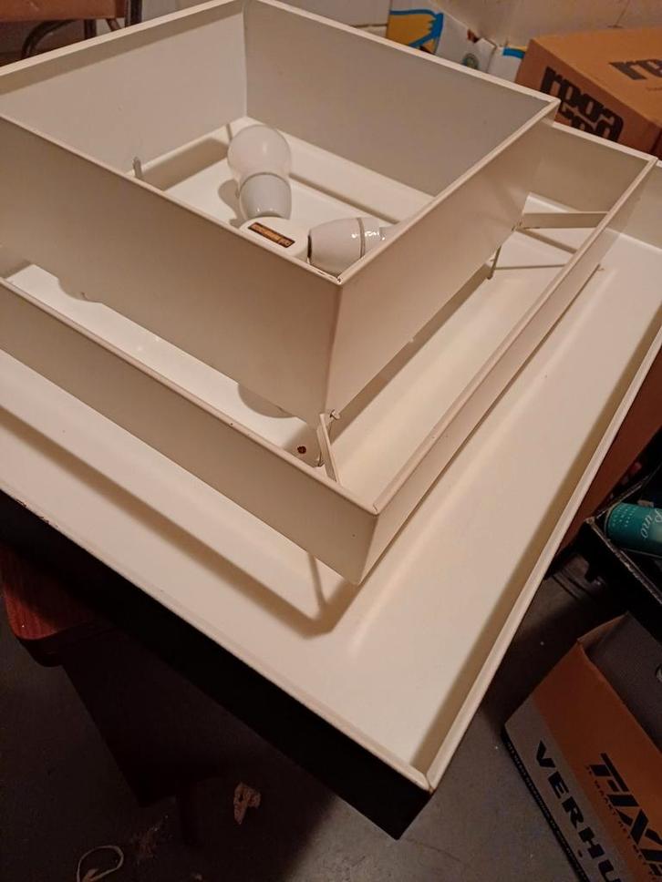 Vintage Raak Plafondlamp., Huis en Inrichting, Lampen | Plafondlampen, Zo goed als nieuw, Glas, Ophalen