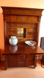 Antiek Duitse grunderzeit klepsecretaire Handgepoelitoerd !!, Ophalen