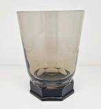 A.D. Copier Peer serie octagonale fumé vaas KO 1012, 1927., Antiek en Kunst, Antiek | Glas en Kristal, Ophalen of Verzenden