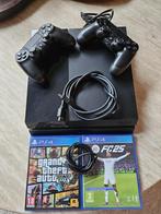 PS4 met 2 controllers en GTA 5 + FIFA 25, Spelcomputers en Games, Met 2 controllers, Ophalen of Verzenden, Original, Gebruikt