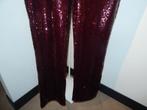 Maje lovertjes pailletjes broek bordeaux rood Nieuw mt 42, Verzenden, Maat 42/44 (L), Nieuw, Maje