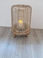 Leuke goud kleur lantaarn met plateau, Ophalen, Zo goed als nieuw, Minder dan 50 cm