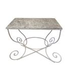 Franse tafel met grijs natuurstenen blad, 1e helft 20e eeuw, Antiek en Kunst, Ophalen