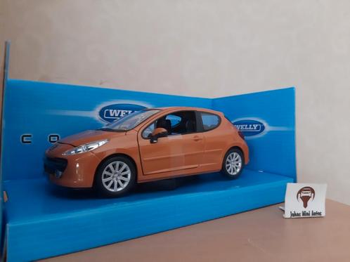 Peugeot 207 goud-metallic van Welly 1:24, Hobby en Vrije tijd, Modelauto's | 1:24, Nieuw, Auto, Welly, Ophalen of Verzenden