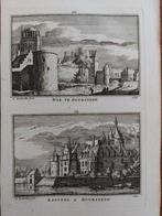 262-263 / Stad en kasteel Wijk bij Duurstede gravure, Antiek en Kunst, Ophalen of Verzenden