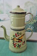 Antieke emaille cafetiere/koffiepot zeldzaam Zie omschrijvin, Antiek en Kunst, Antiek | Emaille, Ophalen of Verzenden
