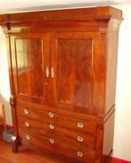 Klein 221cm mahonie empire lodewijk de VX kabinet linnenkast, Antiek en Kunst, Antiek | Meubels | Kasten, Ophalen