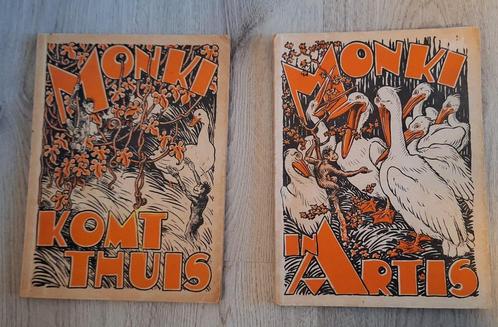 Monki komt thuis en Monki in Artis, Boeken, Stripboeken, Gelezen, Meerdere stripboeken, Ophalen of Verzenden