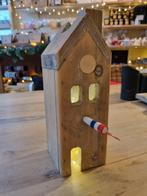 Houten Lichthuisje - 25cm Hoog - Sfeervol, Ophalen of Verzenden