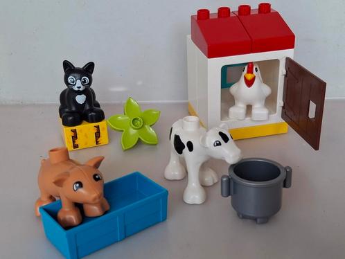 Duplo 10870. Boerderijdieren.  Varken, kat, koe, kip, Kinderen en Baby's, Speelgoed | Duplo en Lego, Gebruikt, Duplo, Ophalen of Verzenden
