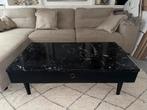 Goossens zwarte salontafel met lades - 70x130cm, Huis en Inrichting, Tafels | Salontafels, Overige materialen, Gebruikt, 100 tot 150 cm