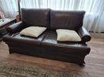 Lederen 2-zits bank - Gebruikt, Huis en Inrichting, Ophalen