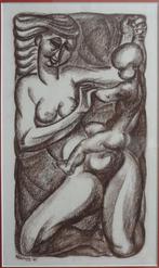 kohltekening "moeder en kind", Ophalen