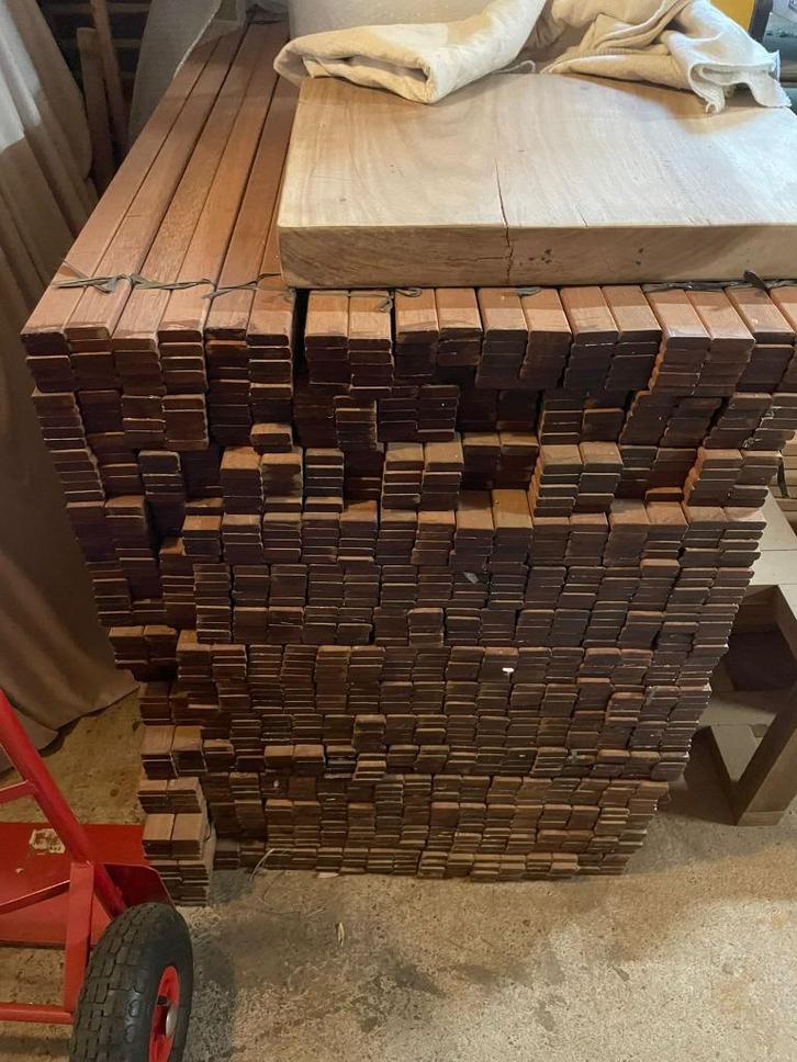 Hardhouten latten 12mm bij 38mm 120cm lang, Doe-het-zelf en Verbouw, Hout en Planken, Nieuw, Plank, Overige houtsoorten, Minder dan 200 cm