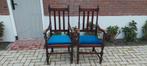 Set antiek eiken stoelen fauteuils tudor style setprijs, Ophalen
