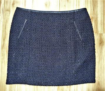 Nieuw: Feestelijke tweed rok zwart blauw glinster mt 44 beschikbaar voor biedingen