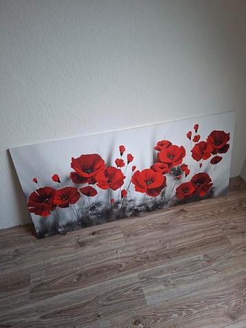 Schilderij op Canvas - Rode Bloemen beschikbaar voor biedingen