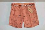Scotch R'belle chino korte broek riem tekst zalmkleur 164, Kinderen en Baby's, Kinderkleding | Maat 164, Broek, Meisje, Nieuw