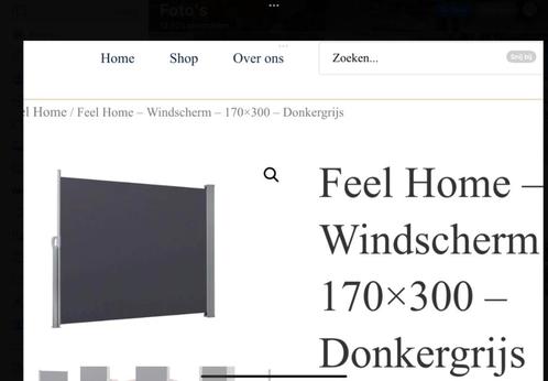 Uittrekbaar windscherm 170x300 donkergrijs, nieuw, Tuin en Terras, Tuinschermen, Nieuw, Aluminium, 150 tot 200 cm, 200 cm of meer