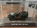 Willy’s mb jeep usa 1944 1:43 atlas, Hobby en Vrije tijd, Modelauto's | 1:43, Overige merken, Ophalen of Verzenden, Zo goed als nieuw