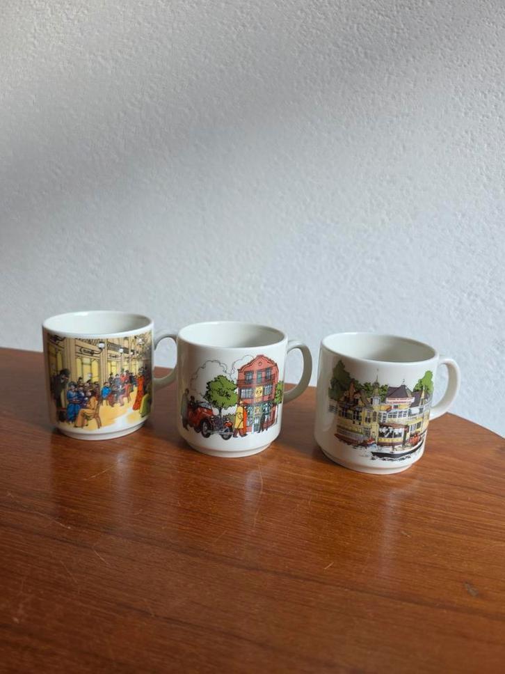 Van Nelle Koffiemokken Kronester Bavaria - 3 stuks, Huis en Inrichting, Keuken | Servies, Zo goed als nieuw, Kop(pen) en/of Schotel(s)