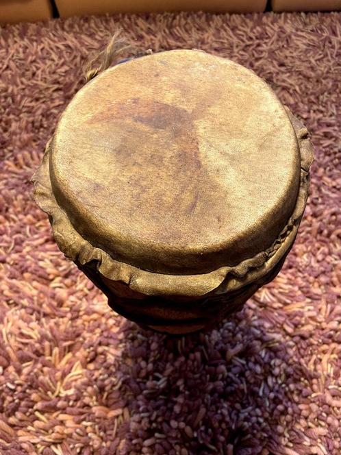 Authentieke Djembé Afrikaanse stamtrommel jaren '20, Muziek en Instrumenten, Percussie, Gebruikt, Trommel, Ophalen