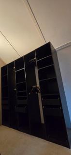 IKEA Pax kast, samengesteld, zwart, Huis en Inrichting, Kasten | Kledingkasten, Ophalen, Gebruikt, 200 cm of meer, 50 tot 75 cm