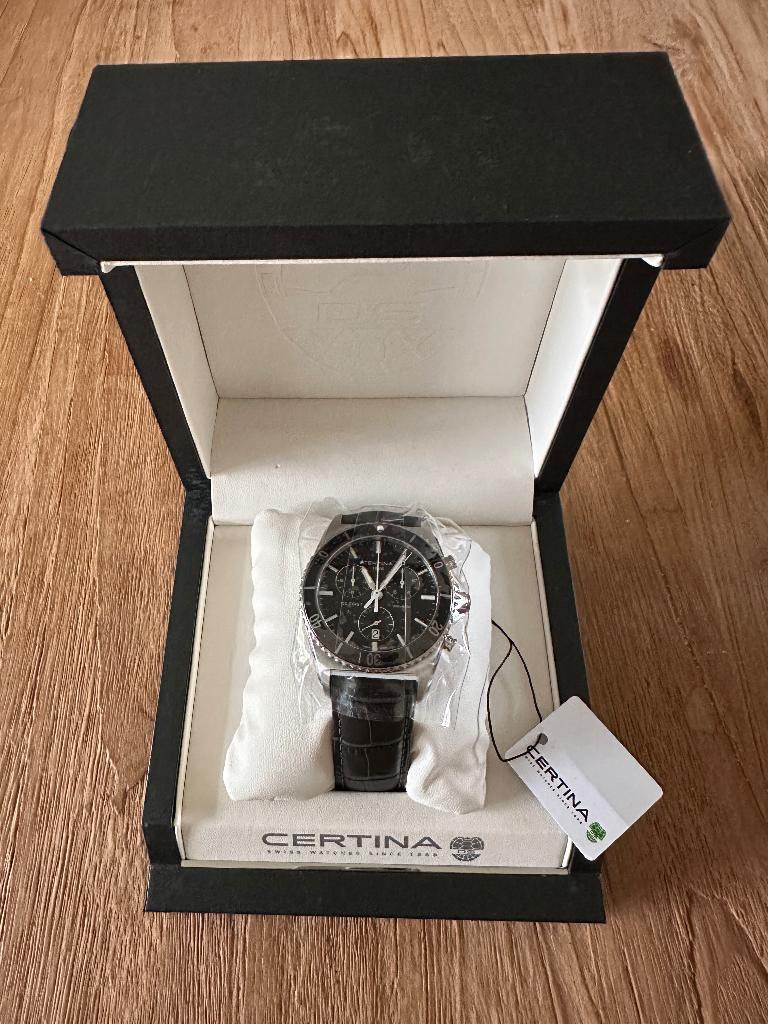 NIEUW! Certina DS First Ceramic Chronograph Leather, Overige merken, Overige materialen, Leer, Verzenden