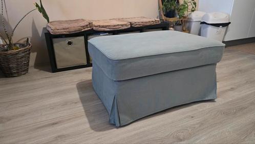IKEA EKTORP voetenbank met opbergruimte – Hakebo grijs/groen, Huis en Inrichting, Banken | Voetenbanken en Poefen, Zo goed als nieuw