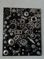Schilderij / Wandversiering Zwart Zilver Metaal Nr SZZ 1, Ophalen