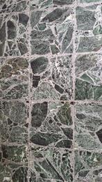 Luxe groene natuursteen marmer look tegels 400x400x32 mm, Ophalen, Gebruikt, 20 tot 40 cm, 10 m² of meer