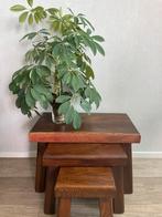 Vintage eiken miniset, Ophalen, Minder dan 55 cm, Gebruikt, Rechthoekig