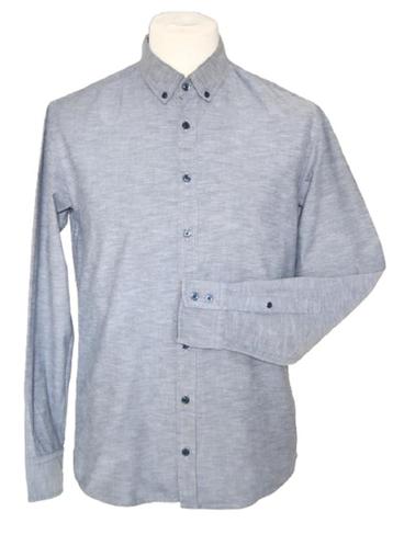 Boss, Hugo Boss overhemd, shirt, blauw/grijs, Mt. L beschikbaar voor biedingen