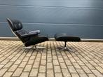 Vroege Vitra Eames Lounge Chair + Ottoman, black on black, Huis en Inrichting, Knoll togo ligne roset artifort flos b&b italia cassina sede cor