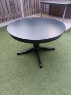 Eettafel zwart rond (uitschuifbaar) IKEA - INGATORP, Huis en Inrichting, Tafels | Eettafels, Ophalen, Rond, Zo goed als nieuw