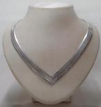 Prachtig zilveren plat vintage collier nr.679