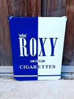 Top emaille bord Roxy American Cigarettes., Verzamelen, Reclamebord, Gebruikt, ., Ophalen of Verzenden