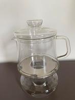 Glazen theepot douwe egberts met theelichtje, Huis en Inrichting, Keuken | Servies, Overige typen, Ophalen of Verzenden, Zo goed als nieuw