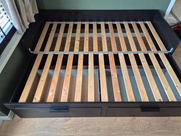 Ikea Brimnes uitschuifbed zwart 80 / 160 x 200 beschikbaar voor biedingen
