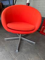 Rooie Kuipstoel - Vintage Design, Huis en Inrichting, Stoelen, Ophalen, Gebruikt, Rood, Eén