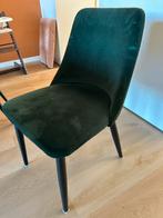 4 groene velvet eetkamerstoelen, Ophalen, Gebruikt, Overige kleuren, Vier