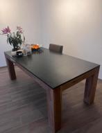 Eiken marmeren tafels (salon- en eettafel), Ophalen, 100 tot 150 cm, 50 tot 75 cm, Eikenhout