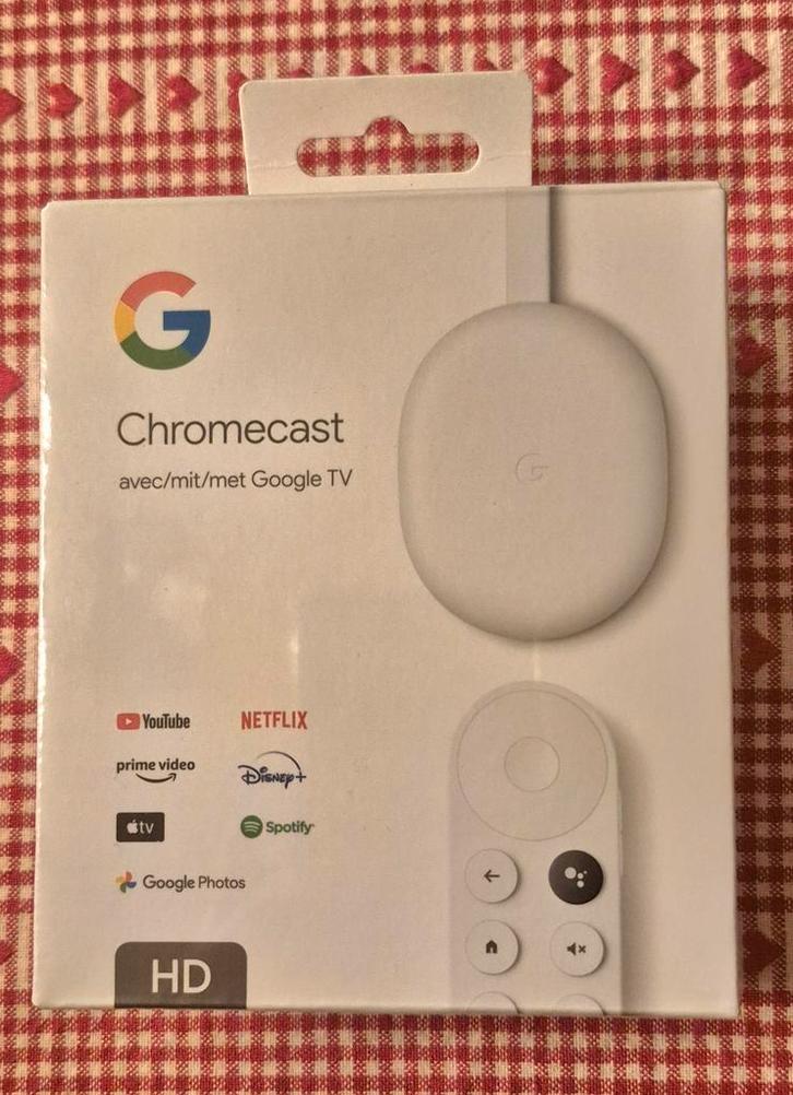 Chromecast HD Google TV - Nieuw in Verpakking!, Audio, Tv en Foto, Mediaspelers, Nieuw, Zonder harde schijf, HDMI, Ophalen of Verzenden