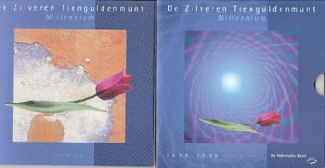 De zilveren tienguldenmunt - Millenium - 1999-2000 - FDC. beschikbaar voor biedingen