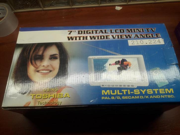 Mini LCD portable TV 7" LCD, Audio, Tv en Foto, Televisies, Nieuw, LCD, Minder dan 40 cm, Toshiba, 50 Hz, Ophalen of Verzenden