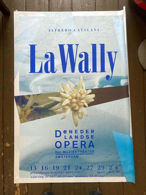 Affiche voor La Wally van de Nederlandse Opera uit 1993, Verzamelen, Posters, Gebruikt, Muziek, A1 t/m A3, Rechthoekig Staand