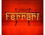Glas neon Ferrari, Ophalen of Verzenden