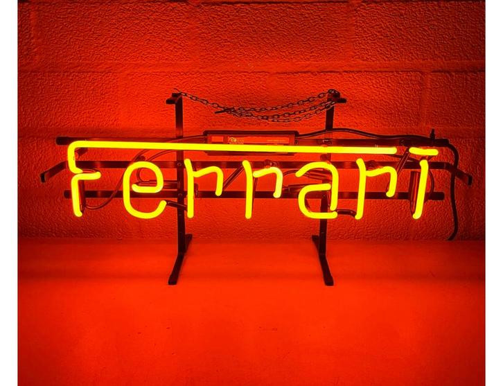 Glas neon Ferrari, Auto diversen, Auto-accessoires, Ophalen of Verzenden