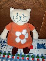 Difrax poes Mary Lou knuffel met oranje jurk 28 cm groot, Ophalen of Verzenden